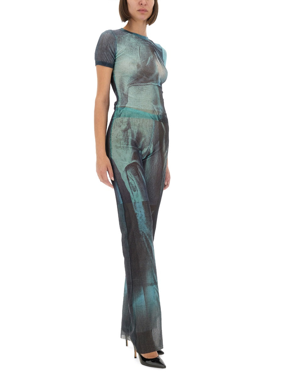 Jean Paul Gaultier Women "Water" Mesh T-Shirt by Luosophy