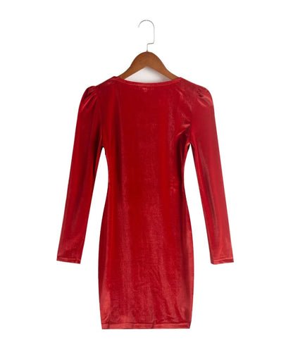 Autumn Korean Simple Vacation Solid Color Slim Fit Comfortable Slimming Square Collar Long Sleeve Knitted by Ragazza
