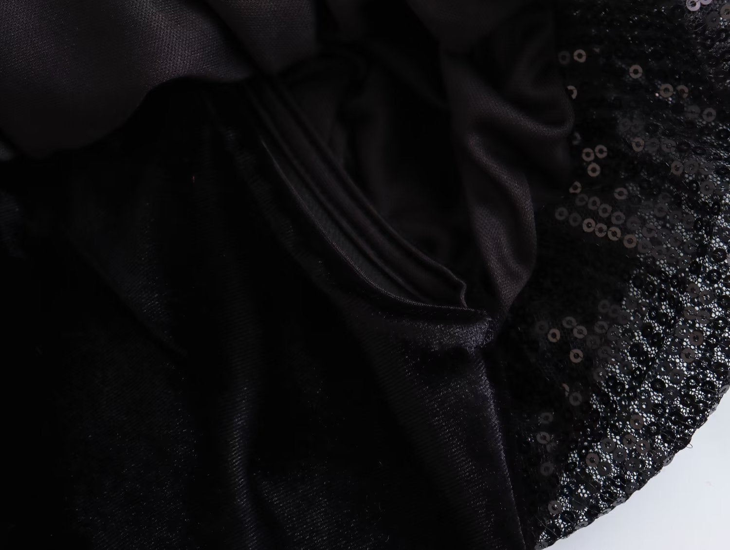 Winter Women Clothing Beads Decoration Velvet Mini Dress by Ragazza