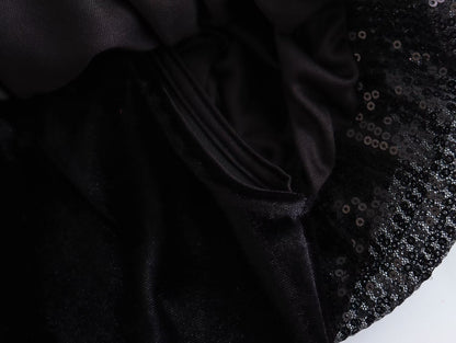 Winter Women Clothing Beads Decoration Velvet Mini Dress by Ragazza