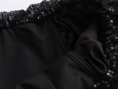 Winter Women Clothing Beads Decoration Velvet Mini Dress by Ragazza
