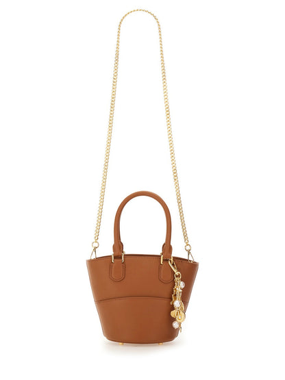 Self-Portrait Women Leather Tote Bag With Charm by Luosophy