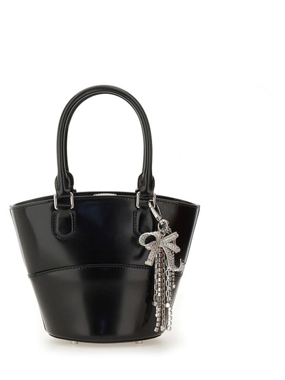 Self-Portrait Women Leather Tote Bag With Charm by Luosophy