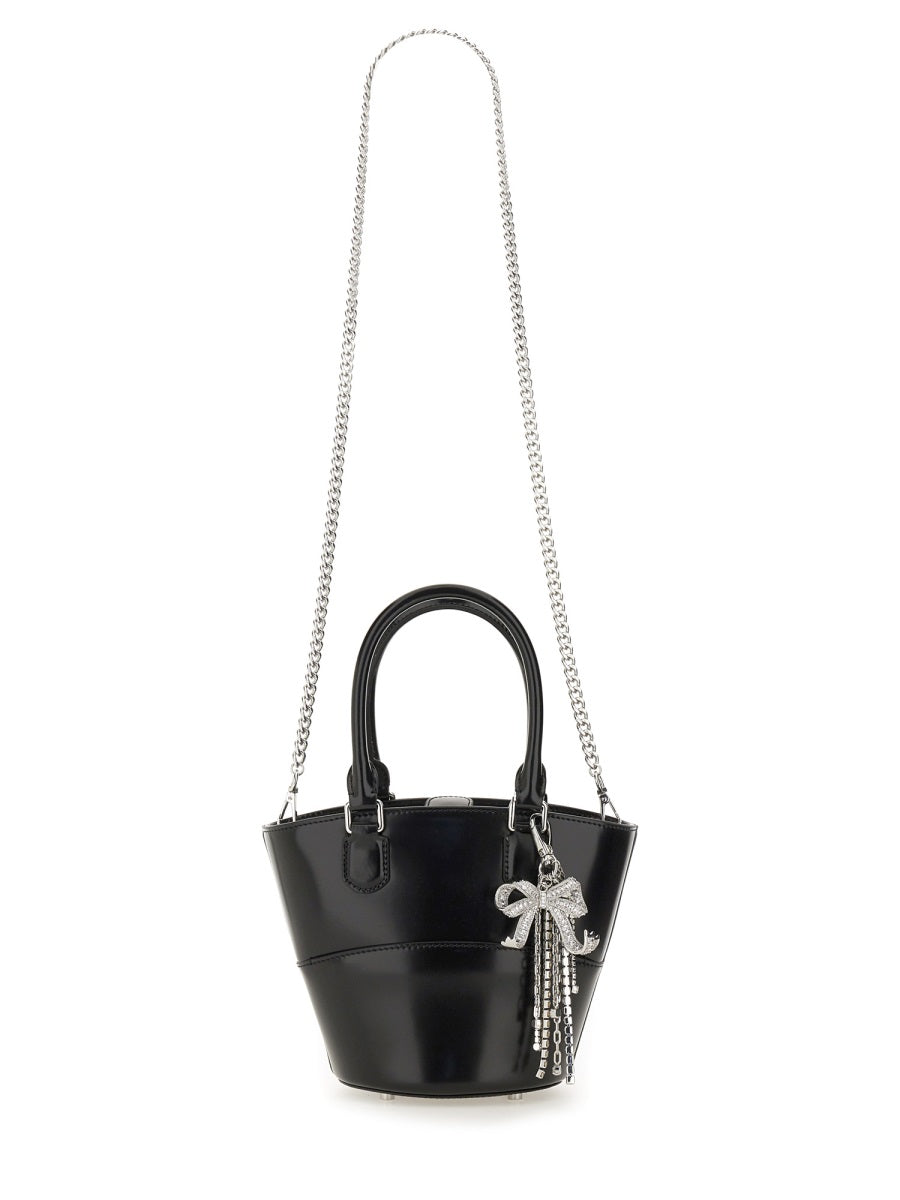 Self-Portrait Women Leather Tote Bag With Charm by Luosophy