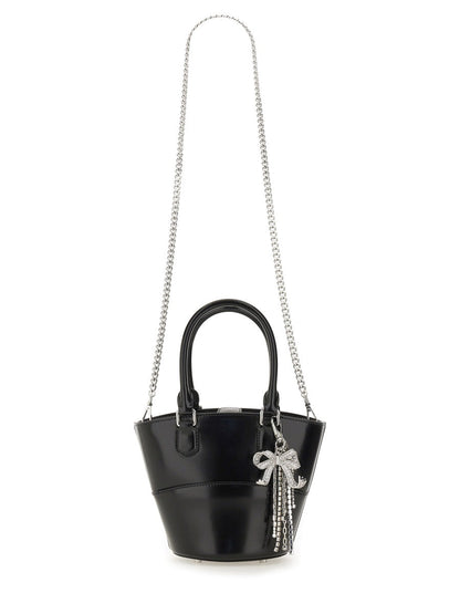Self-Portrait Women Leather Tote Bag With Charm by Luosophy