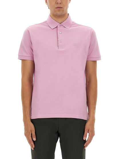 Etro Men Cotton Polo Shirt With Pegasus by Luosophy