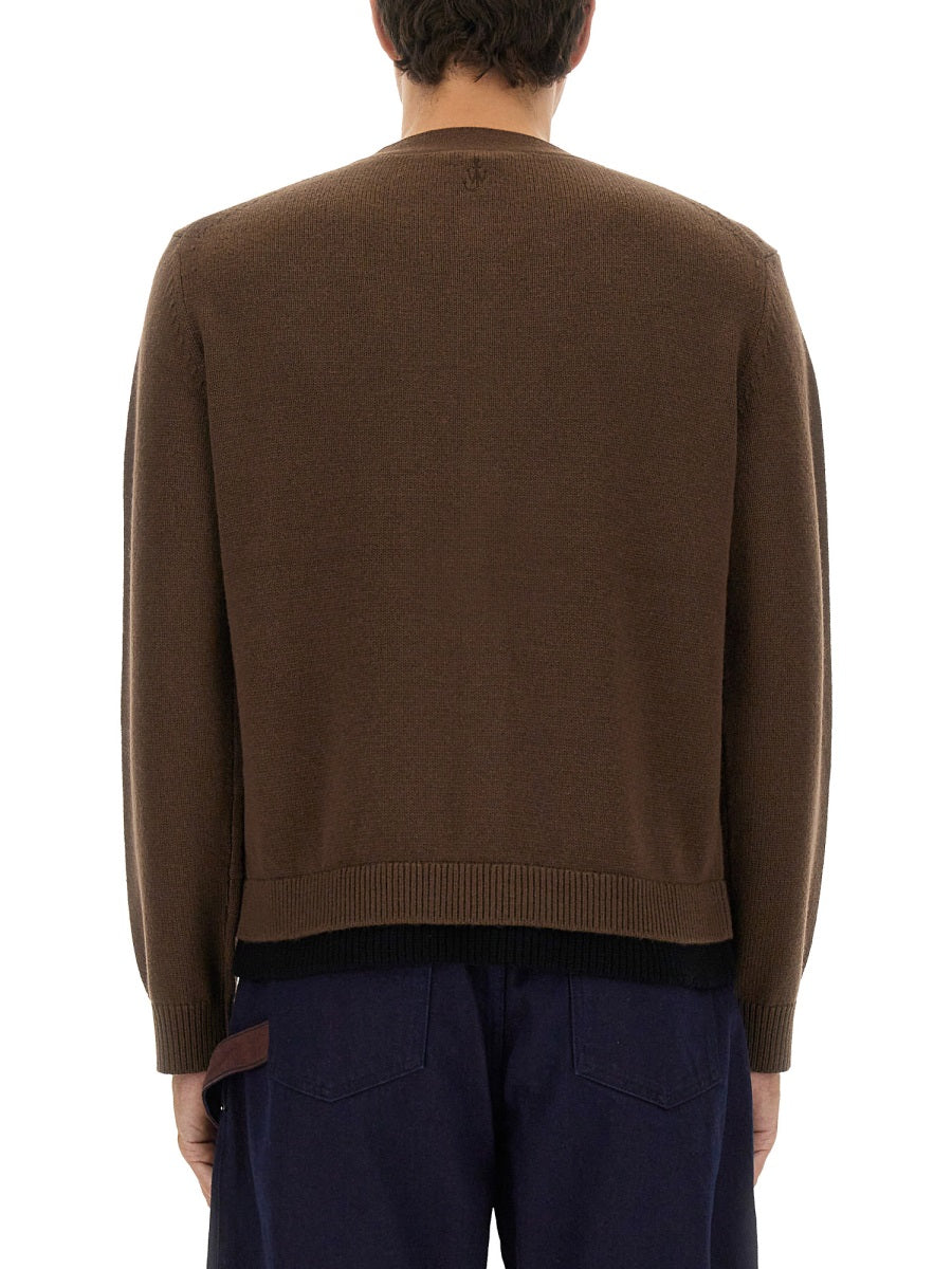 Jw Anderson Men Contrasting Layered Cardigan by Luosophy