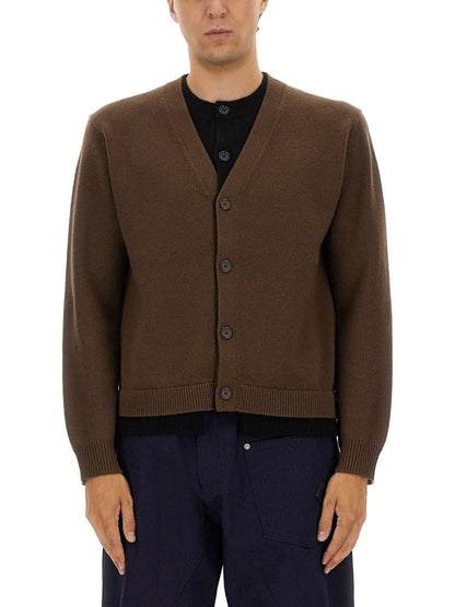 Jw Anderson Men Contrasting Layered Cardigan by Luosophy