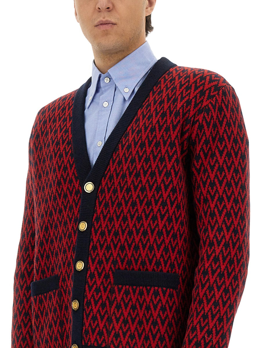 Valentino Men Cardigan With "Toute La V" Pattern by Luosophy