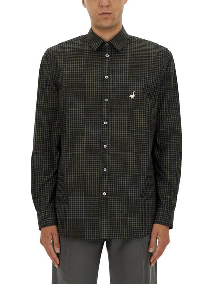 Moschino Men Shirt With Goose Embroidery by Luosophy