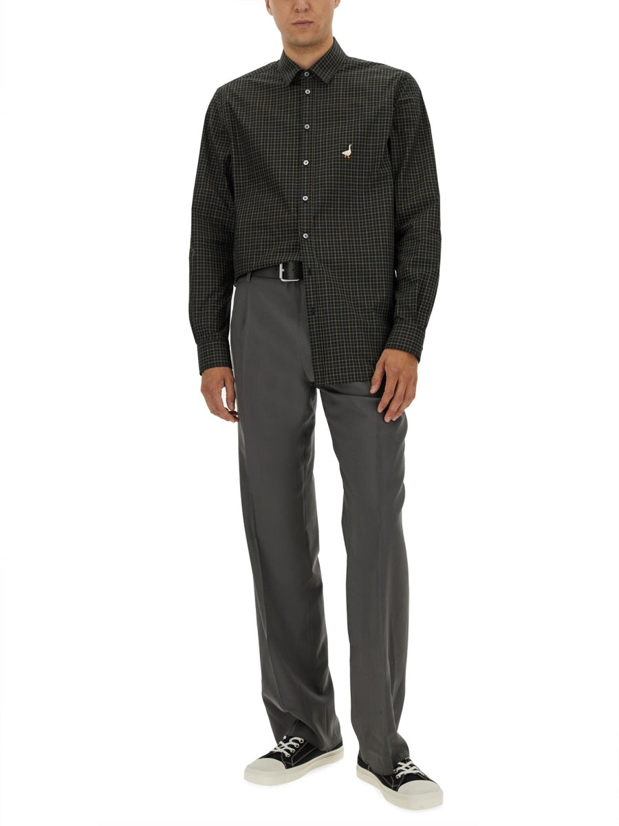 Moschino Men Shirt With Goose Embroidery by Luosophy