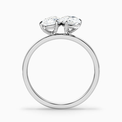 Kate Toi Et Moi Moissanite Ring in Platinum With Both Pear Two Stone Diamond (5 Ct. Tw.)