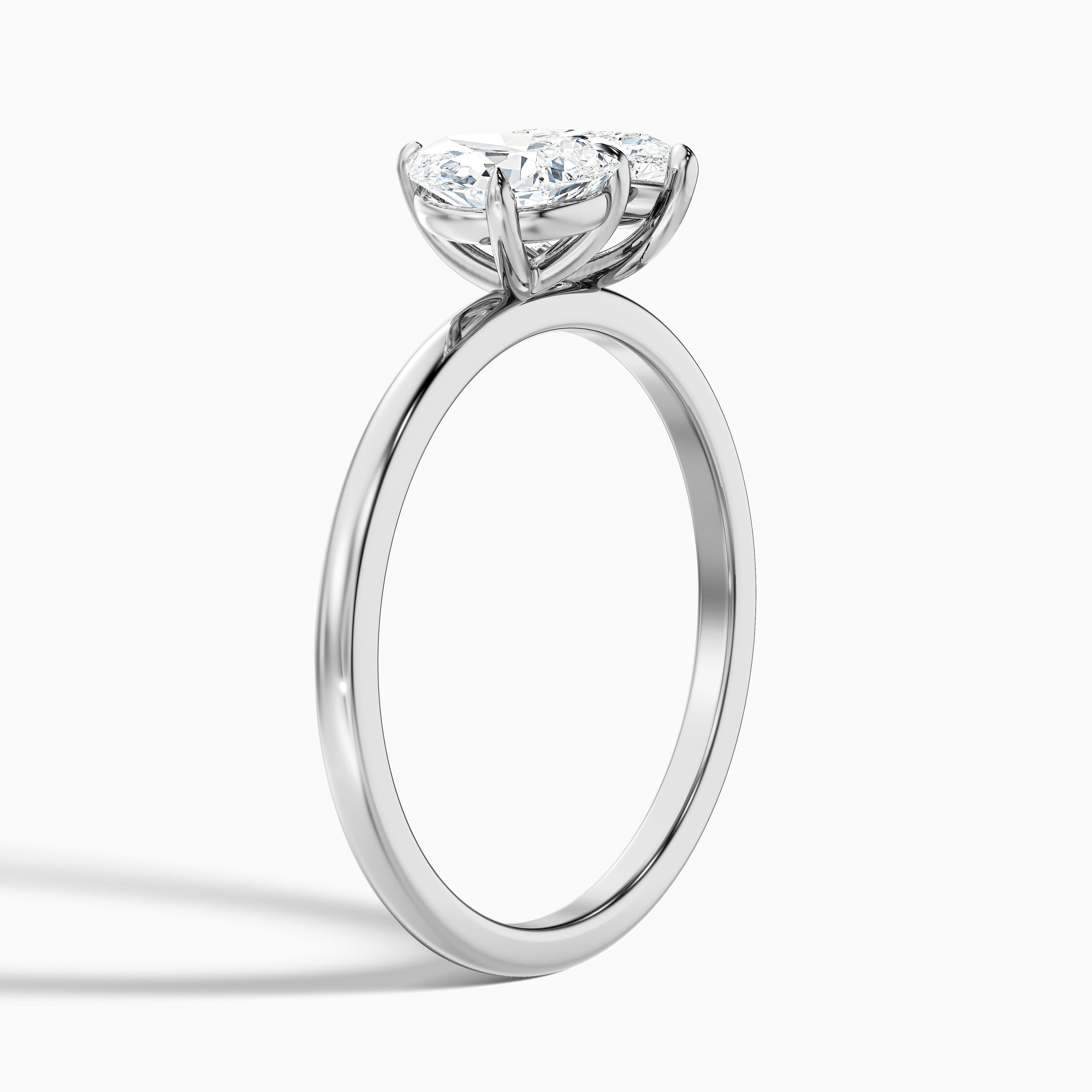 Georgia Toi Et Moi Ring in 10k White Gold With Both Pear Two Stone Lab Grown Diamond (2.5 Ct. Tw.)