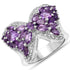 3.08 Carat Genuine Amethyst .925 Sterling Silver Ring  DestGlow