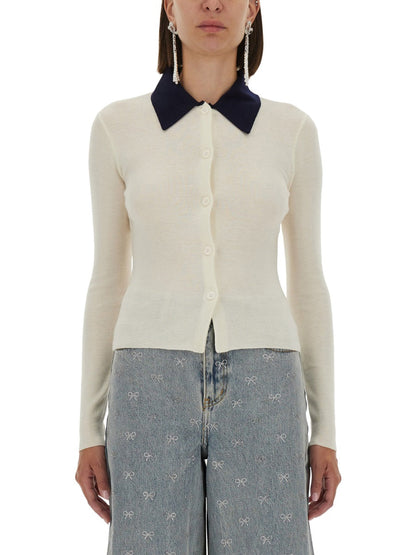 Self-Portrait Women Merino Wool Cardigan by Luosophy