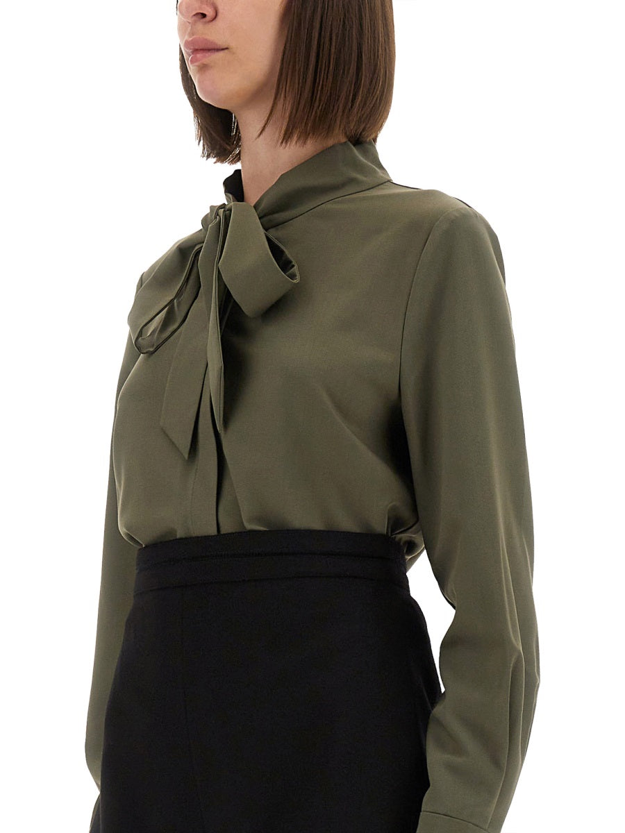 Self-Portrait Women Twill Shirt With Bow by Luosophy