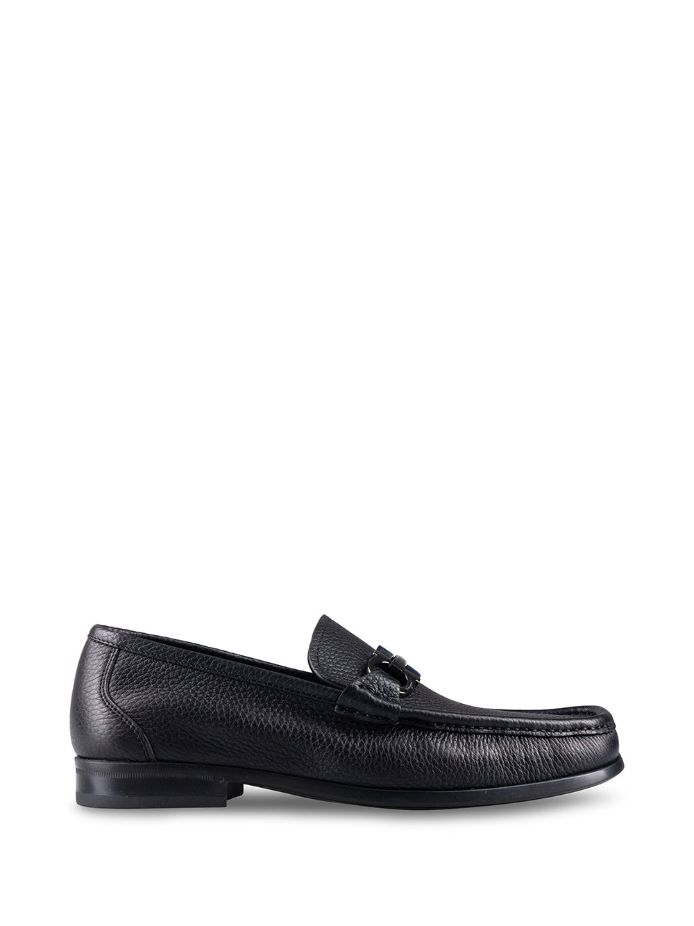 Ferragamo Men Grained Leather Gancini Loafers by Luosophy