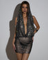Autumn Winter Rhinestone Pockets Collar Halter Dress Sexy Backless Party Hip Dress by Ragazza