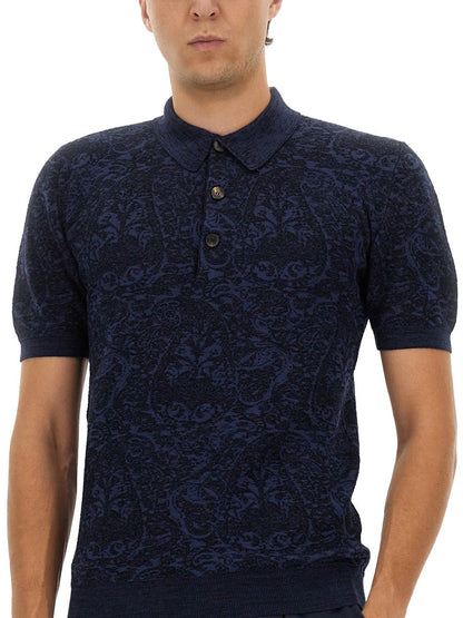 Etro Men Polo Shirt With Pegasus Embroidery by Luosophy