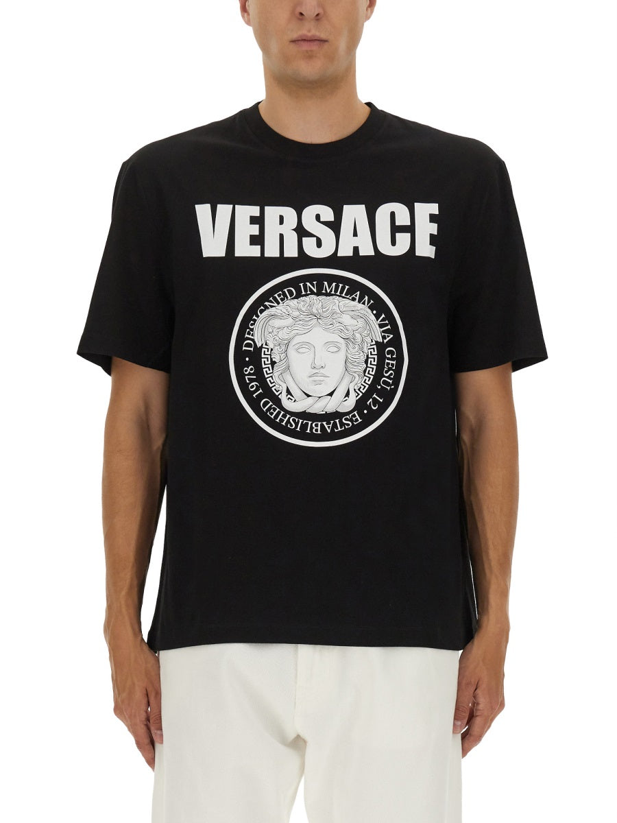 Versace Men T-Shirt With Logo by Luosophy