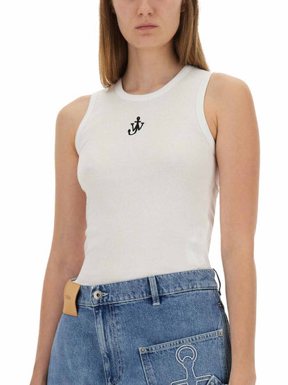 Jw Anderson Women "Anchor Jwa" Logo Tank Top by Luosophy