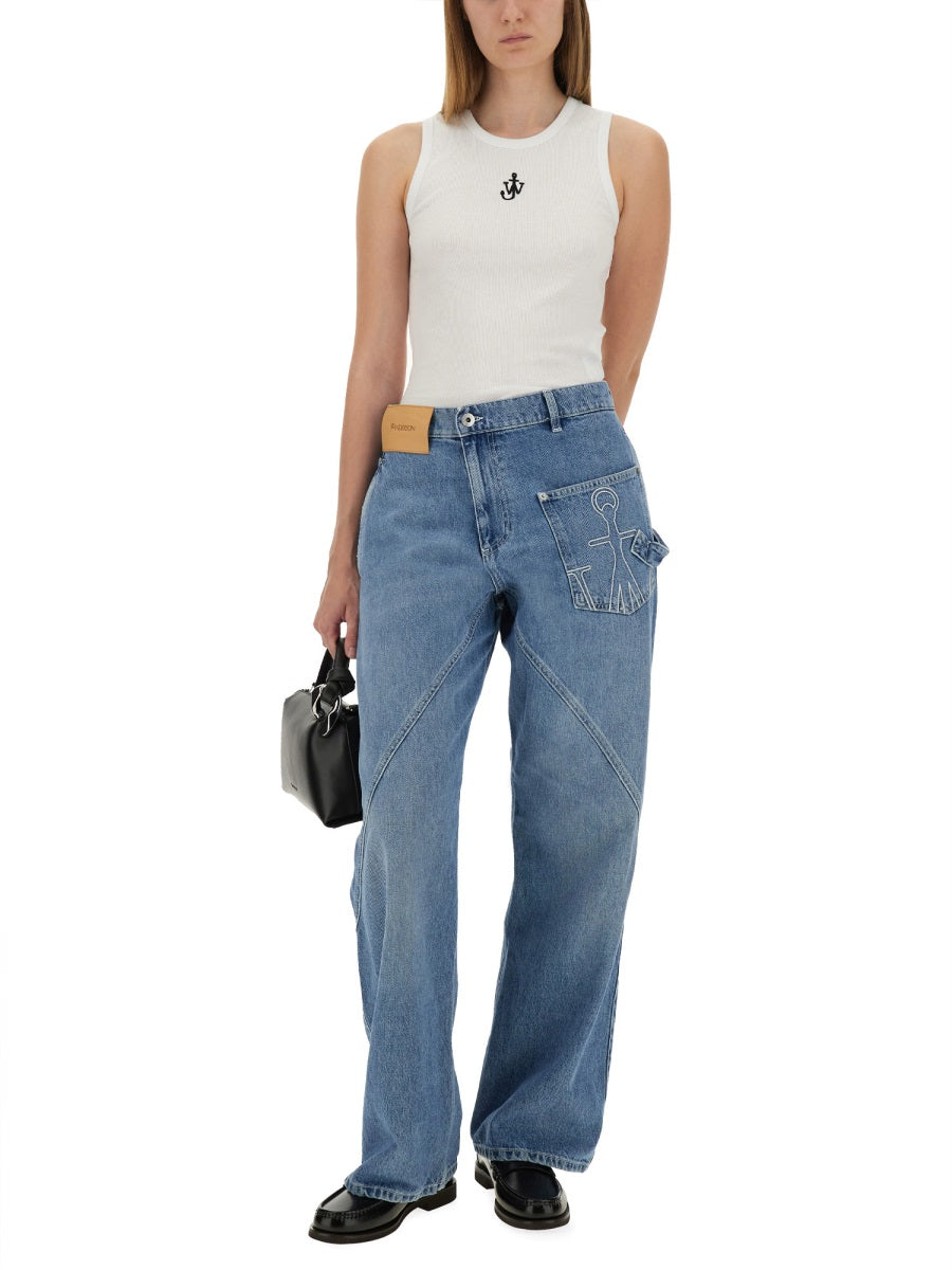 Jw Anderson Women "Anchor Jwa" Logo Tank Top by Luosophy
