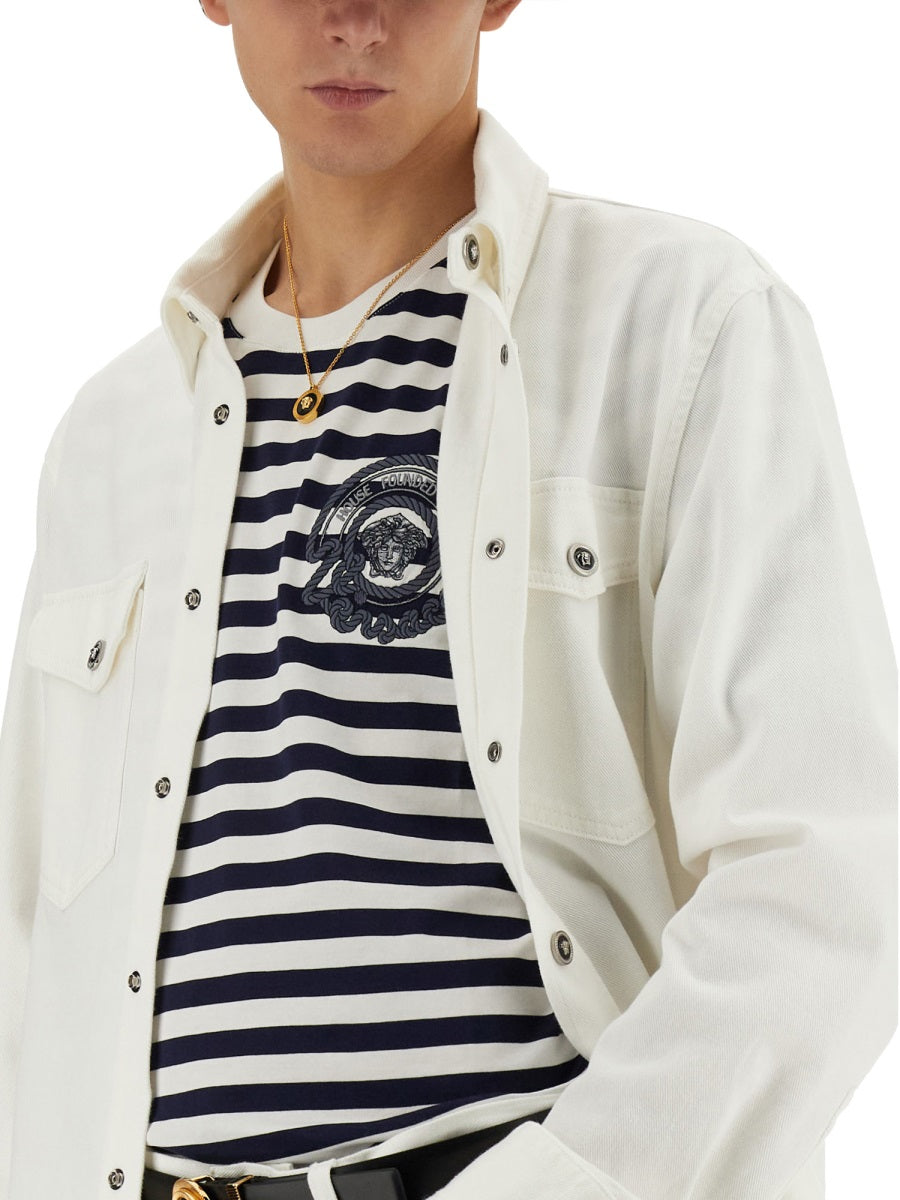 Versace Men Striped T-Shirt by Luosophy