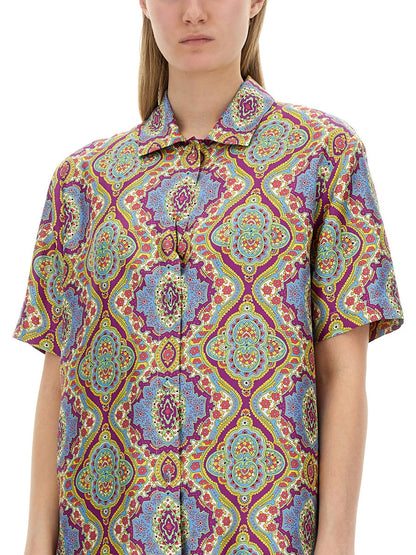 Etro Women Printed Silk Shirt by Luosophy