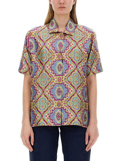 Etro Women Printed Silk Shirt by Luosophy