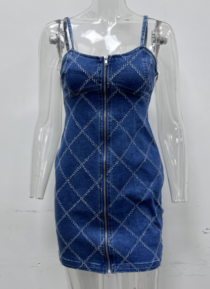 【MOQ-5 packs】 Women Sling Denim Dress by Ragazza