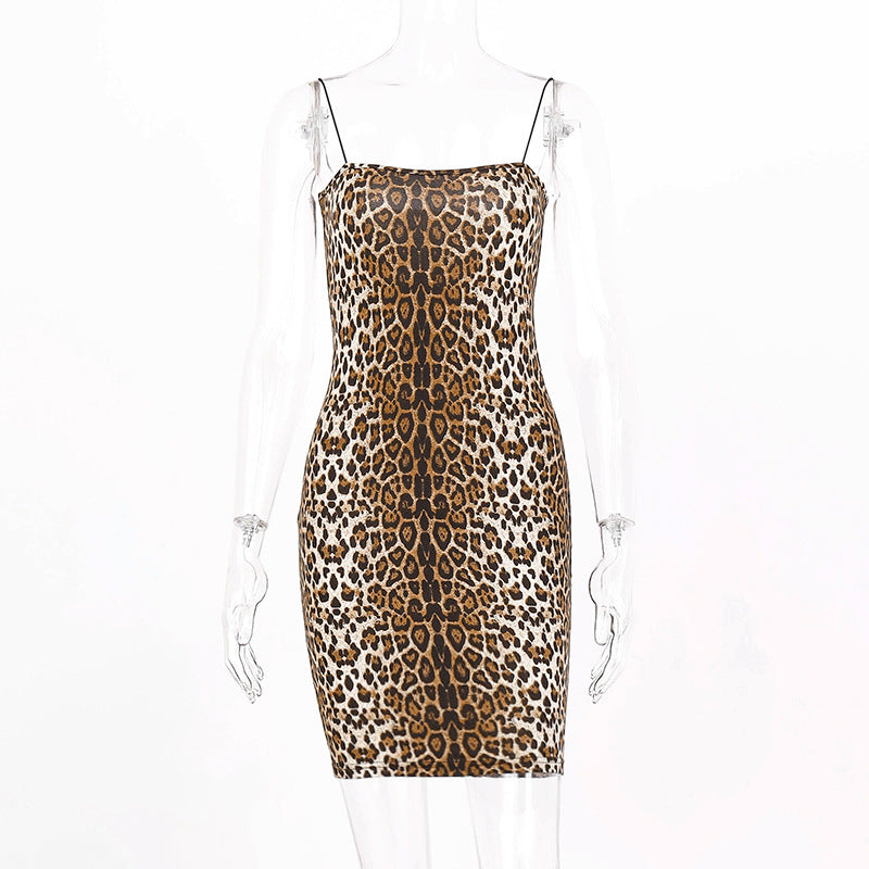 Spring Women Clothes Leopard Print Slip Dress Dress Women by Ragazza