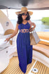 Sexy High Waist Hollow Out Cutout Backless Lace up Casual Split Women Dress by Ragazza