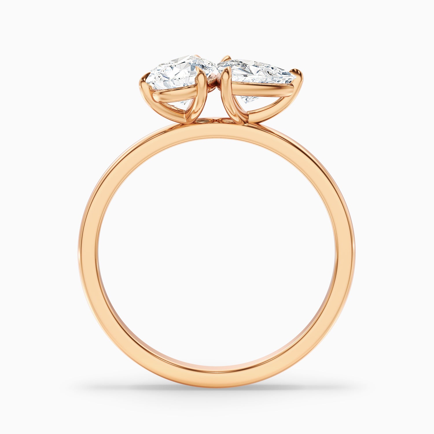 Olivia Toi Et Moi Diamond Ring in 10k Yellow Gold With Pear and Trillion Cut Two Stone Lab Grown Diamond (4 Ct. Tw.)  DestGlow