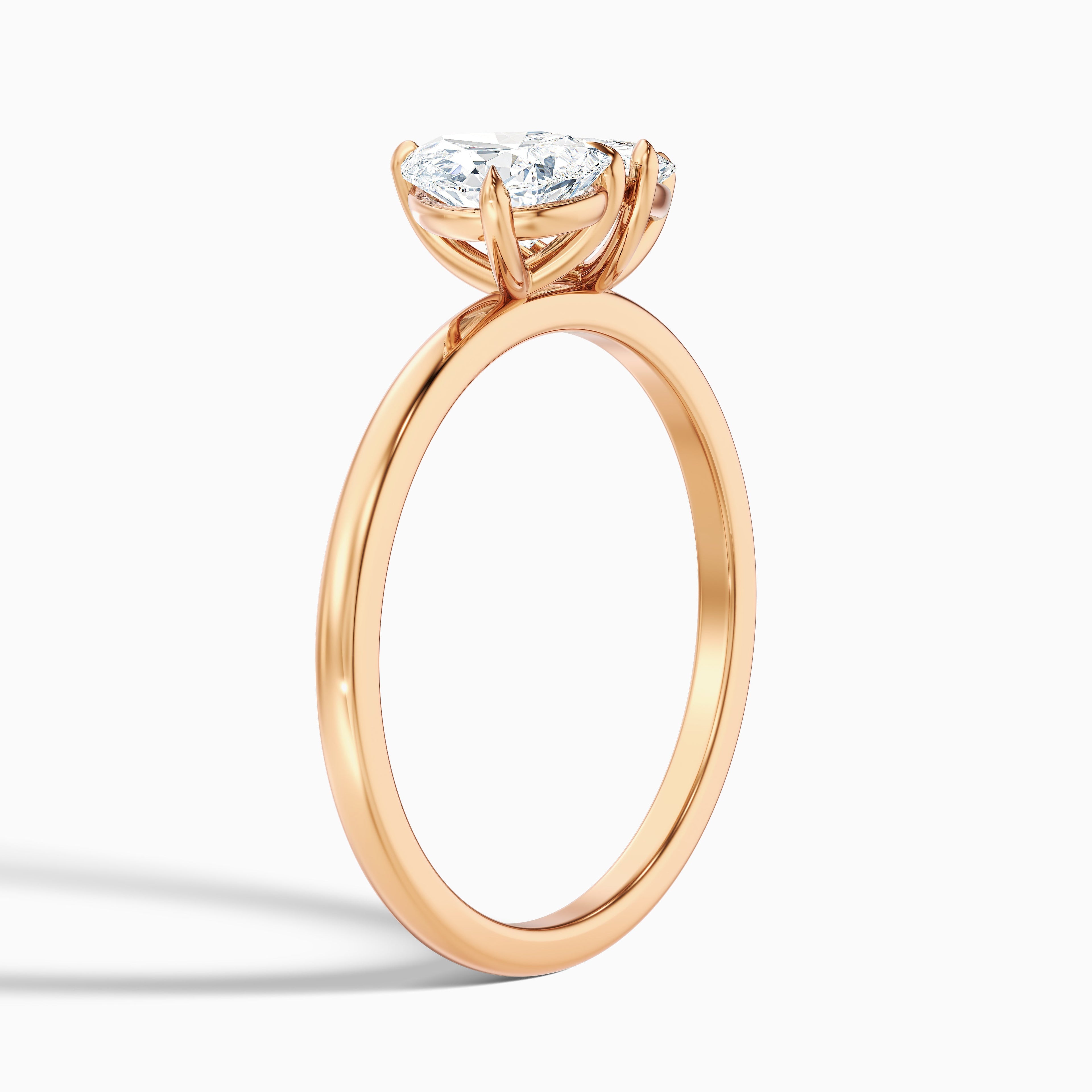 Elsie Toi Et Moi Ring in 10k Yellow Gold With Pear and Trillion Cut Two Stone Moissanite Diamond (3 Ct. Tw.)  DestGlow