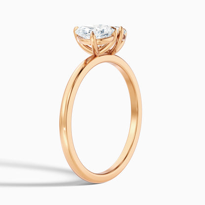Elsie Toi Et Moi Ring in 10k Yellow Gold With Pear and Trillion Cut Two Stone Moissanite Diamond (3 Ct. Tw.)  DestGlow