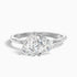Elsie Toi Et Moi Ring in 14k White Gold With Pear and Trillion Cut Two Stone Moissanite Diamond (1.5 Ct. Tw.)  DestGlow