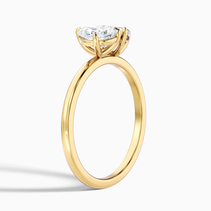 Elsie Toi Et Moi Ring in 10k Yellow Gold With Pear and Trillion Cut Two Stone Moissanite Diamond (2 Ct. Tw.)