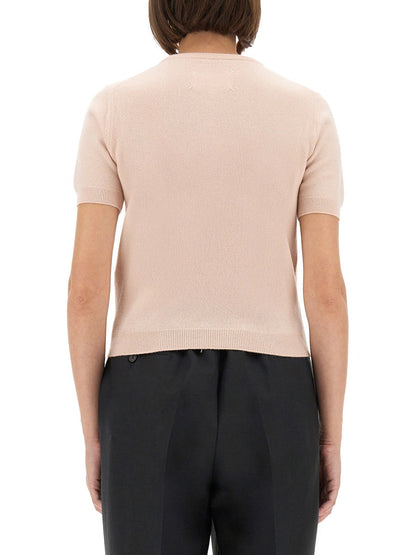 Maison Margiela Women Wool Crew Neck T-Shirt by Luosophy