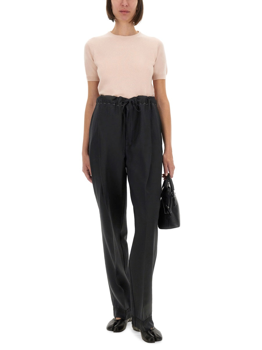 Maison Margiela Women Wool Crew Neck T-Shirt by Luosophy