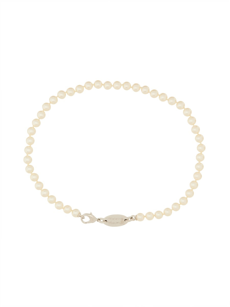 Vivienne Westwood Women "Stuart" Necklace With Swarowski Pearls  DestGlow