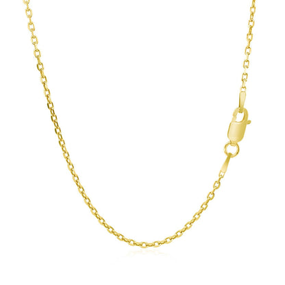 14k Yellow Gold Diamond Cut Cable Link Chain (1.50 mm) by Bids.com