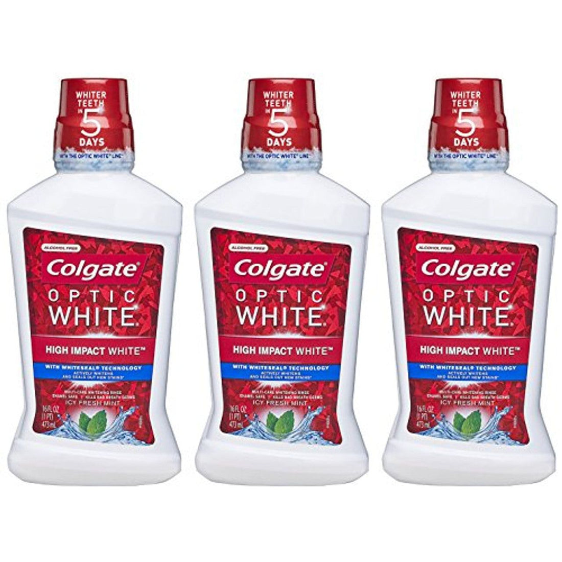 Colgate Optic White, Mouthwash, Whitening, Icy Fresh Mint, 16 Fl Oz by Pasteur Pharmacy