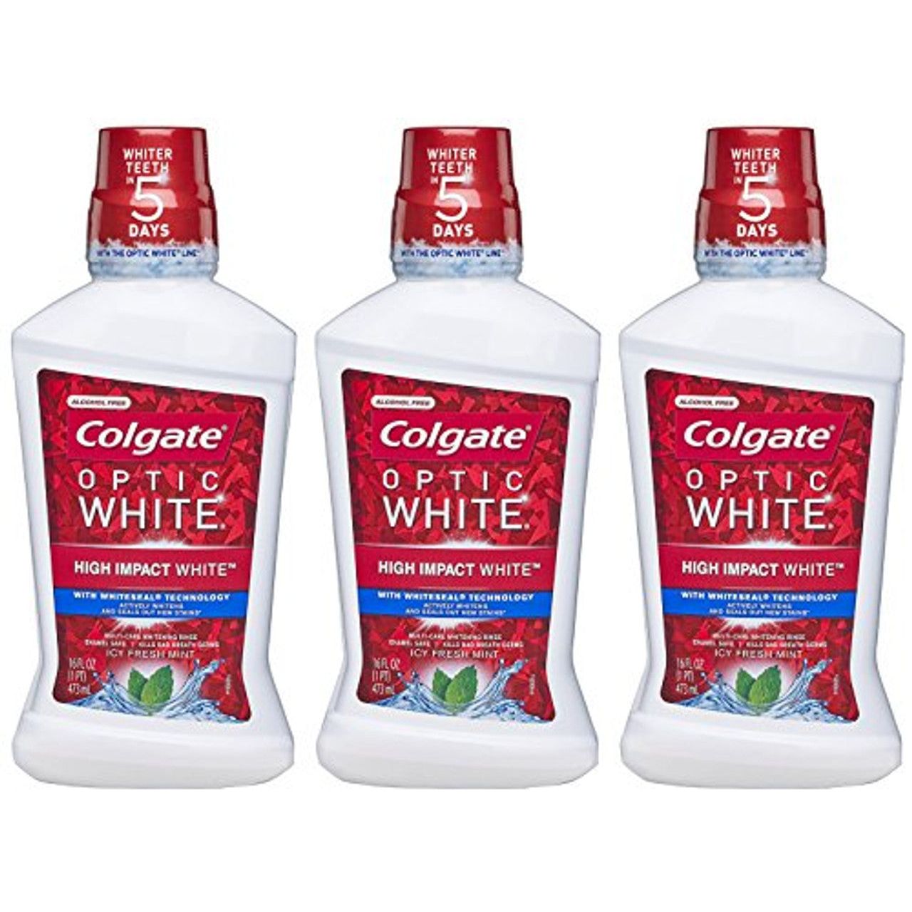 Colgate Optic White, Mouthwash, Whitening, Icy Fresh Mint, 16 Fl Oz by Pasteur Pharmacy