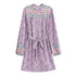 Spring Women Positioning Floral Single Breasted Dress with Belt Long Sleeve Mid Length Dress by Ragazza