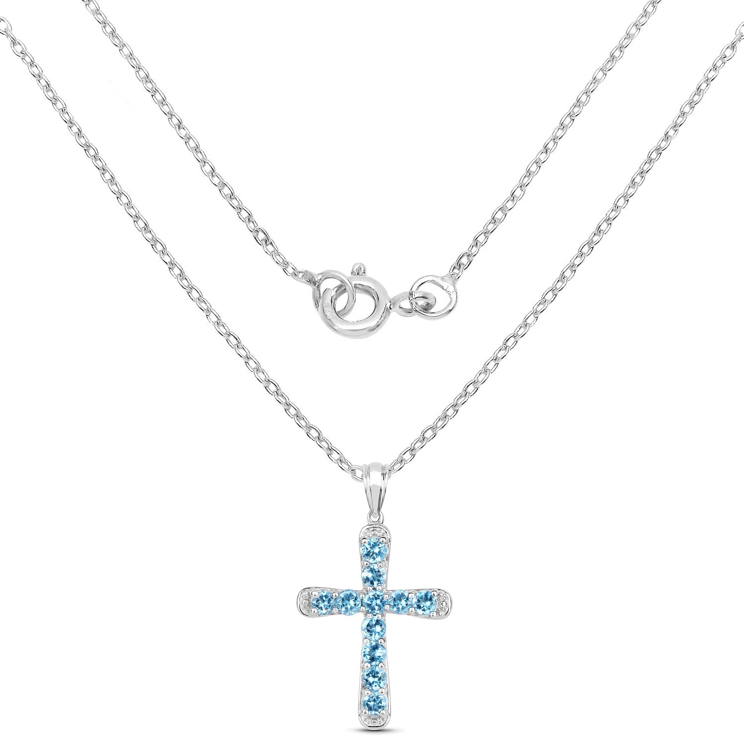 3.85 Carat Genuine Blue Topaz .925 Sterling Silver Pendant by Bids.com