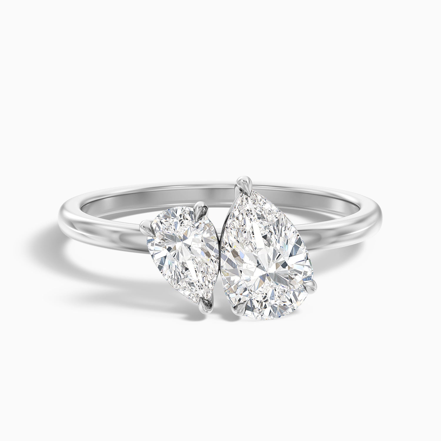 Maisie Toi Et Moi Ring in 925 Sterling Silver With Both Pear Two Stone Lab Grown Diamond (1 Ct. Tw.)