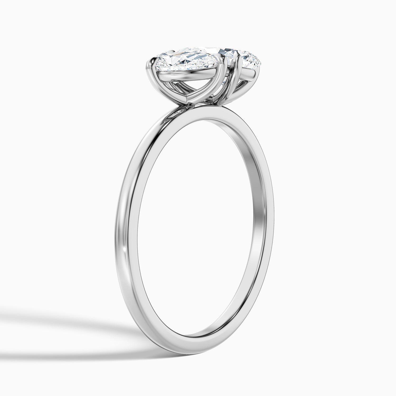 Maisie Toi Et Moi Engagement Ring in 18k Yellow Gold With Both Pear Two Stone Lab Grown Diamond (2 Ct. Tw.)