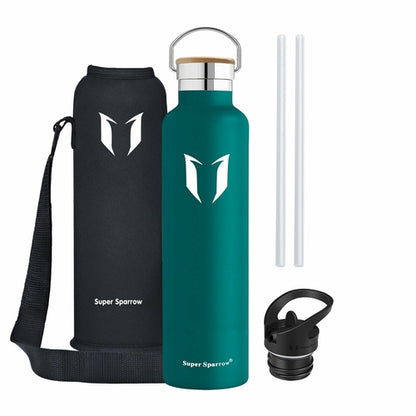 Insulated Stainless Steel Water Bottle 32oz - Double Wall Vacuum Insulated, BPA Free, Leak Proof