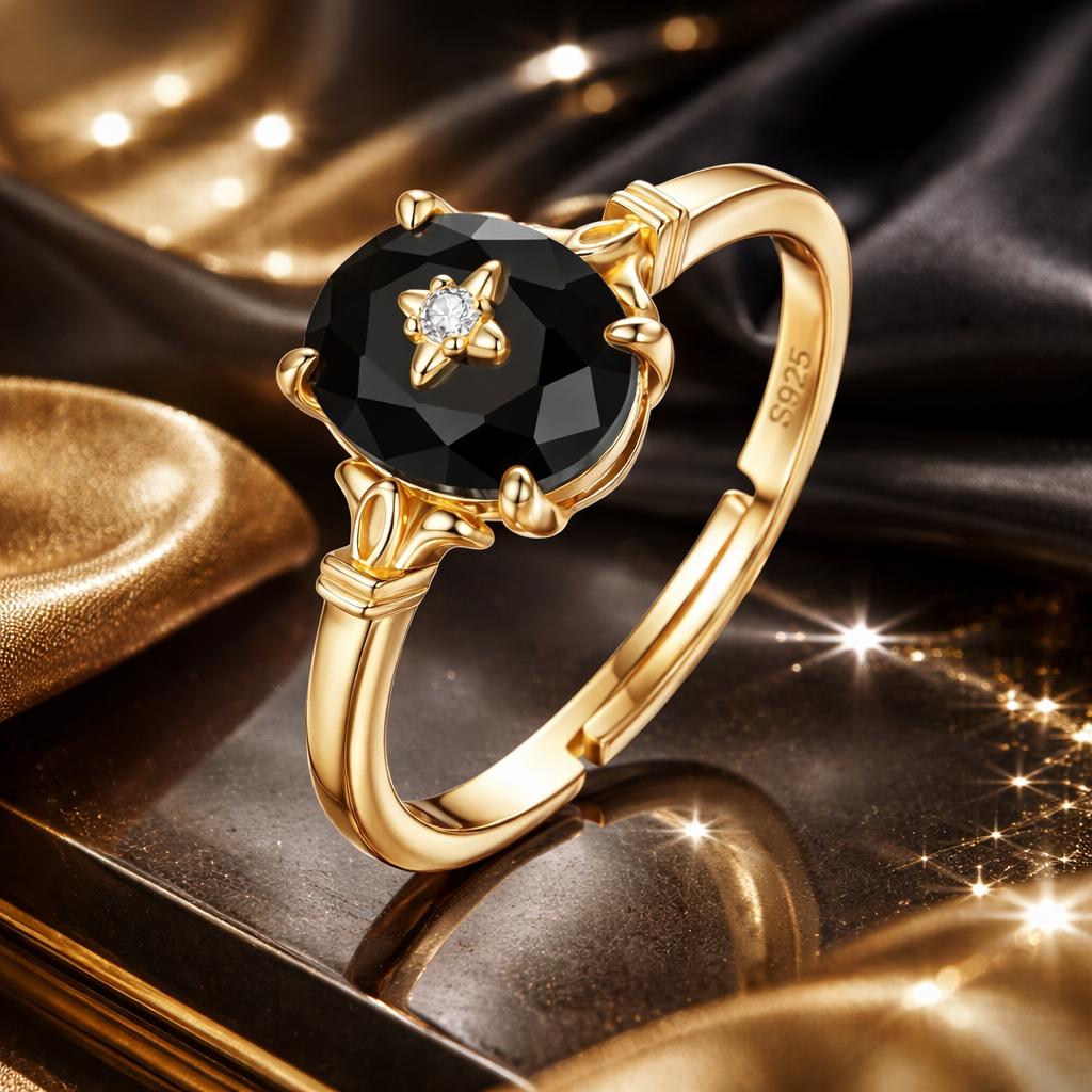 925 Sterling Silver Gold-Plated CZ Pavé Ring for Women  DestGlow