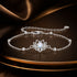 925 Sterling Silver White Gold Plated Bracelet with Synthetic Opal - Length 15+6cm for Women  DestGlow